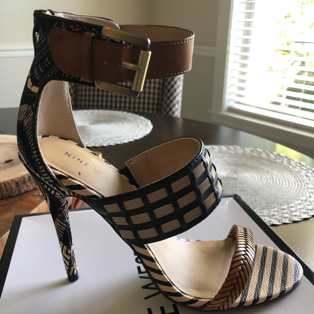 Never Worn...Nine West wild print sandals